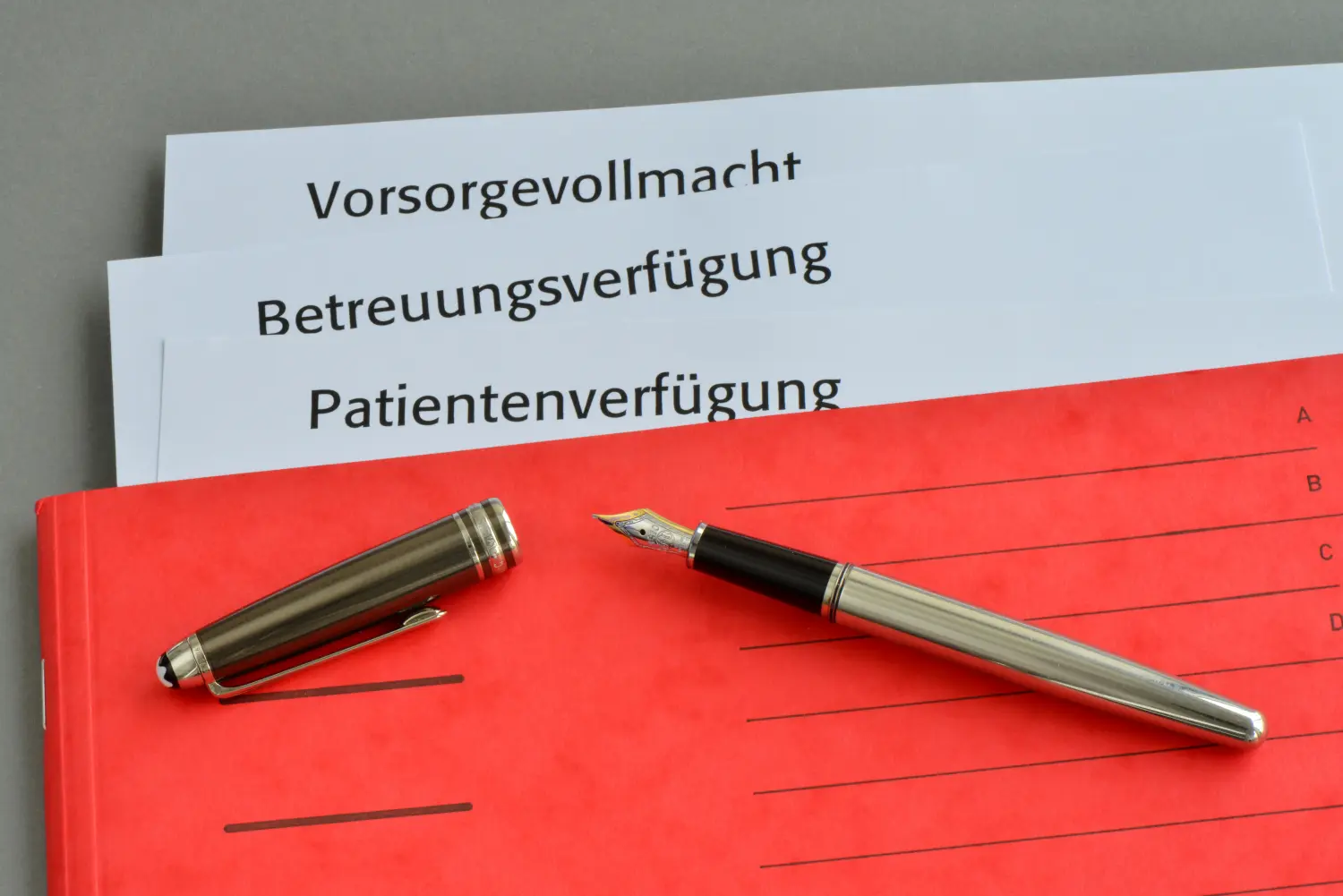 Patientenverfügung, Vorsorgevollmacht, Betreuungsverfügung 